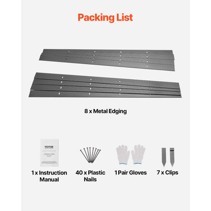 L72in-8 - 72in Bendable Metal Edging for Gardens & Walkways