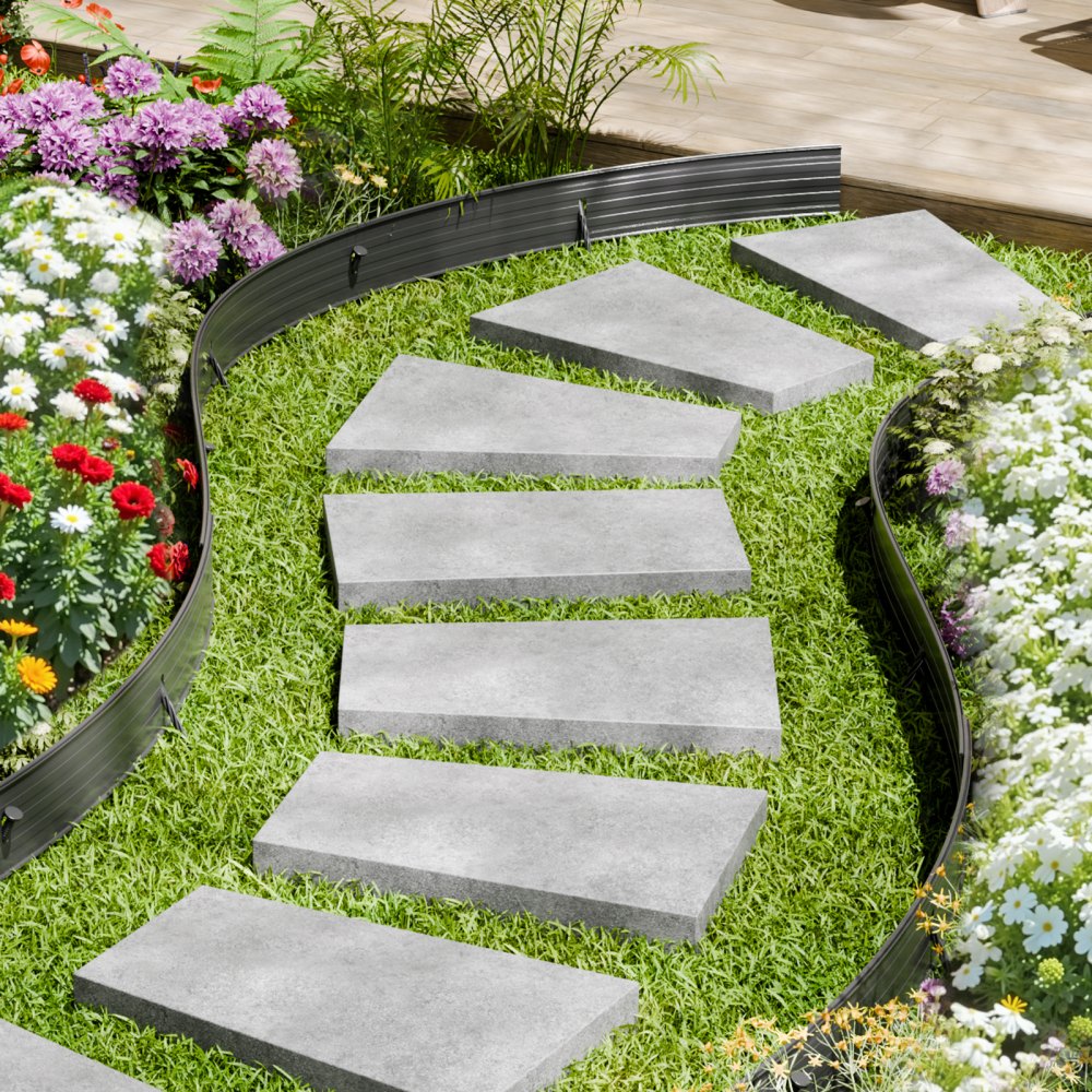 L72in-8 - 72in Bendable Metal Edging for Gardens & Walkways