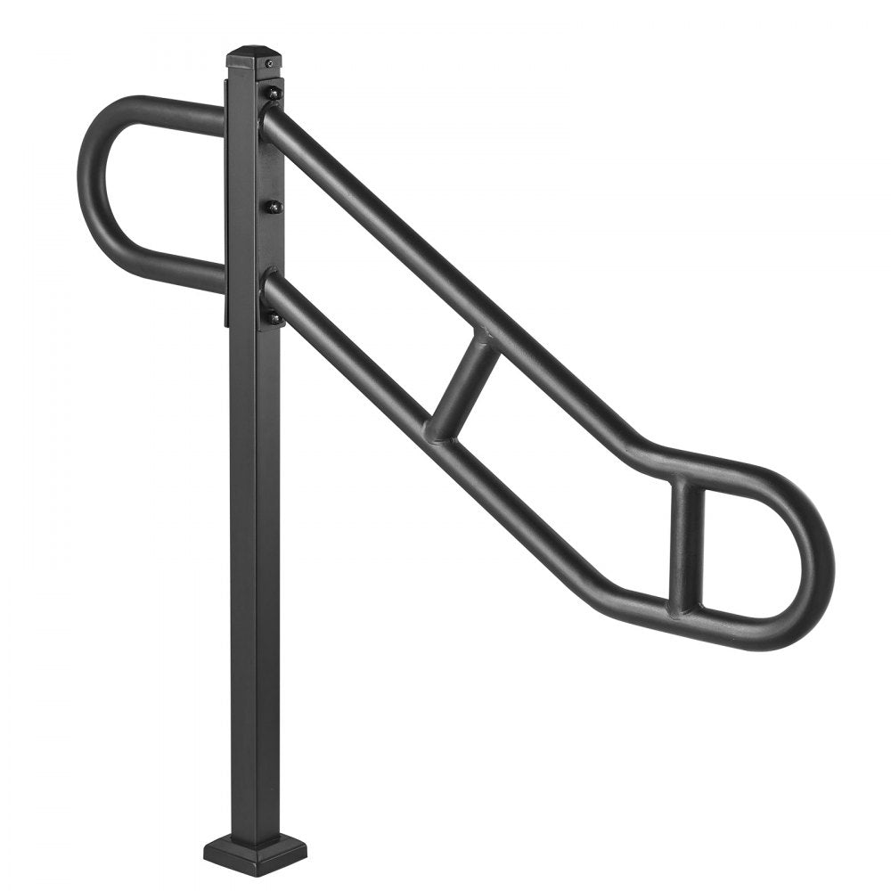 HR-09 - 40.5" Durable Q235A Steel Outdoor Handrail for 1-3 Steps
