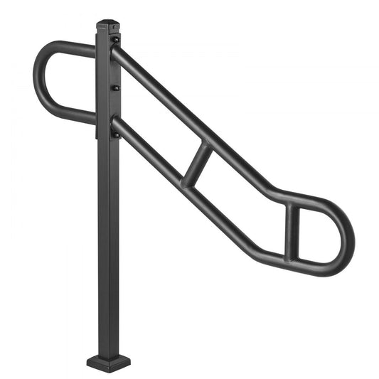 HR-09 - 40.5" Durable Q235A Steel Outdoor Handrail for 1-3 Steps