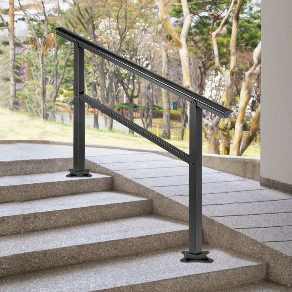 LZHG-KT Adjustable Outdoor Stair Handrail for 3-4 Steps - Easy Install