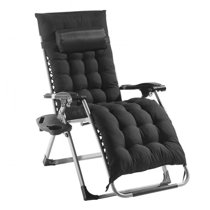 HQB-FAN001 - 26" Folding Zero Gravity Chair with Cushion & Armrests
