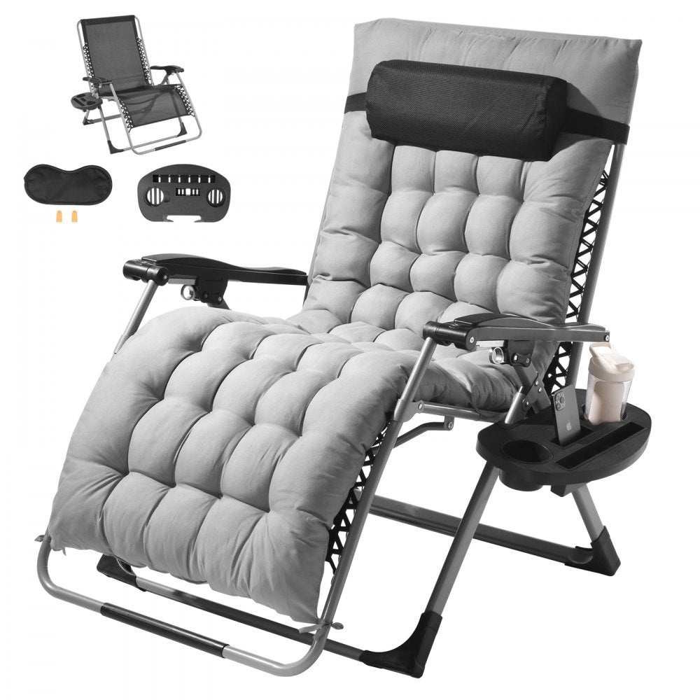 HQB-FAN004 - 33" Folding Zero Gravity Recliner with Removable Cushion