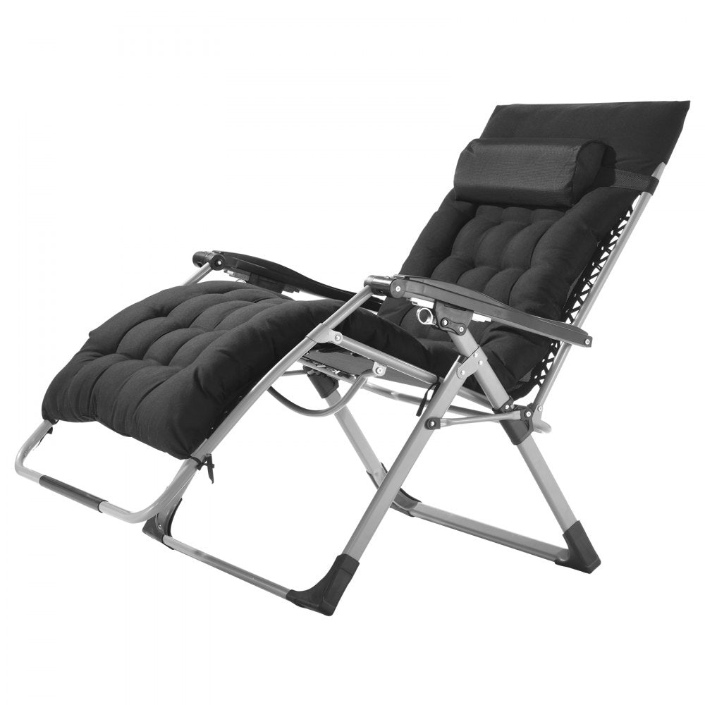 HQB-FAN003 - 33" Folding Zero Gravity Recliner with Cushion & Armrests
