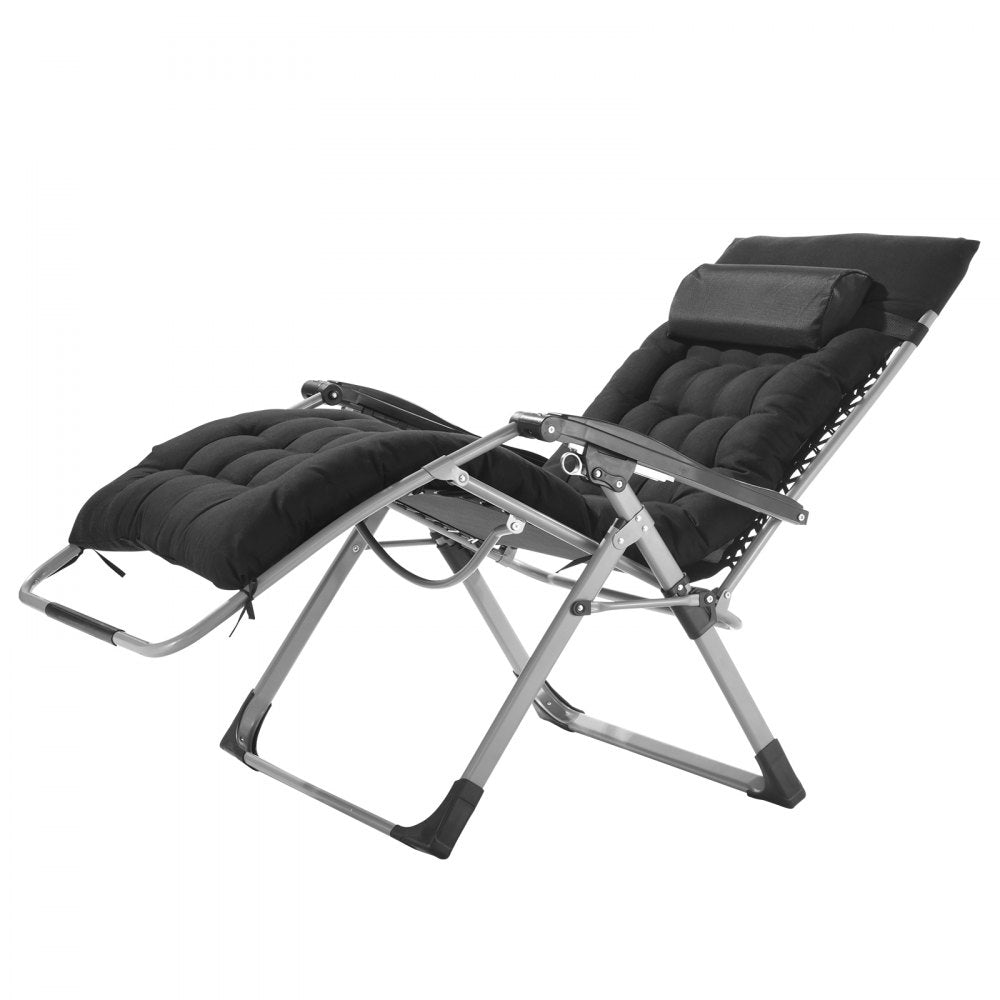 HQB-FAN003 - 33" Folding Zero Gravity Recliner with Cushion & Armrests