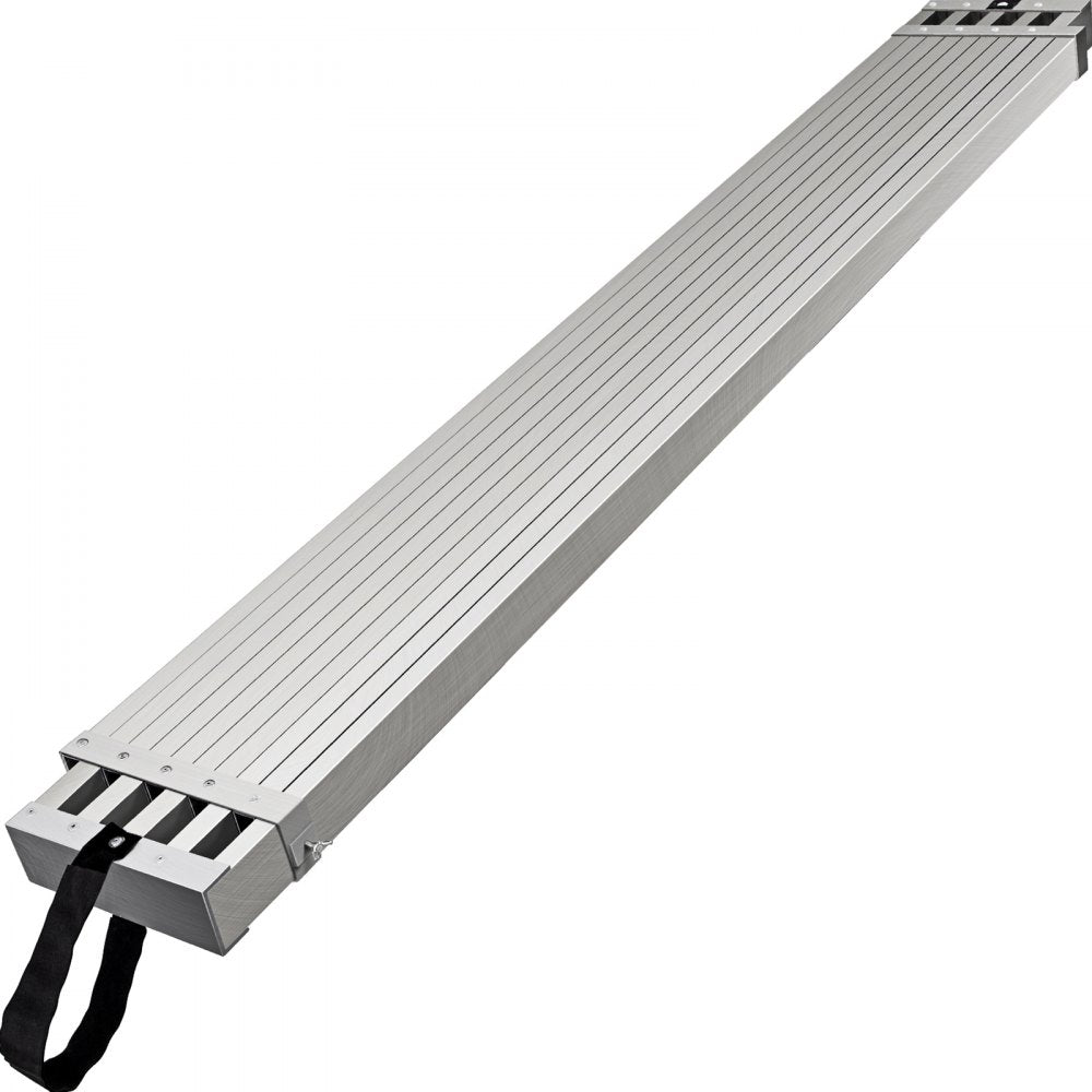 010264396868 - 7.7-12.6ft Telescoping Aluminum Plank, Heavy-Duty 440 lbs Capacity