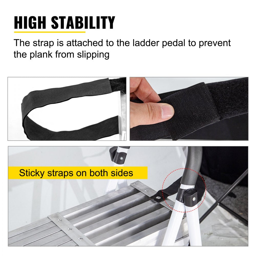 010264396868 - 7.7-12.6ft Telescoping Aluminum Plank, Heavy-Duty 440 lbs Capacity