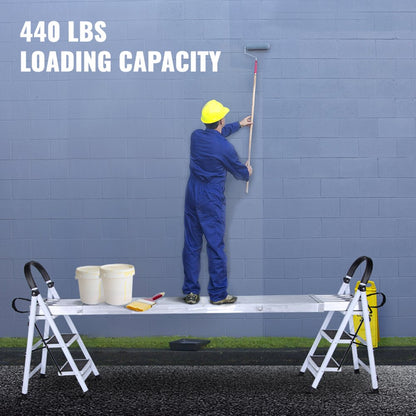 010288800096 - 9-15ft Aluminum Telescoping Work Plank, 441 lbs Capacity