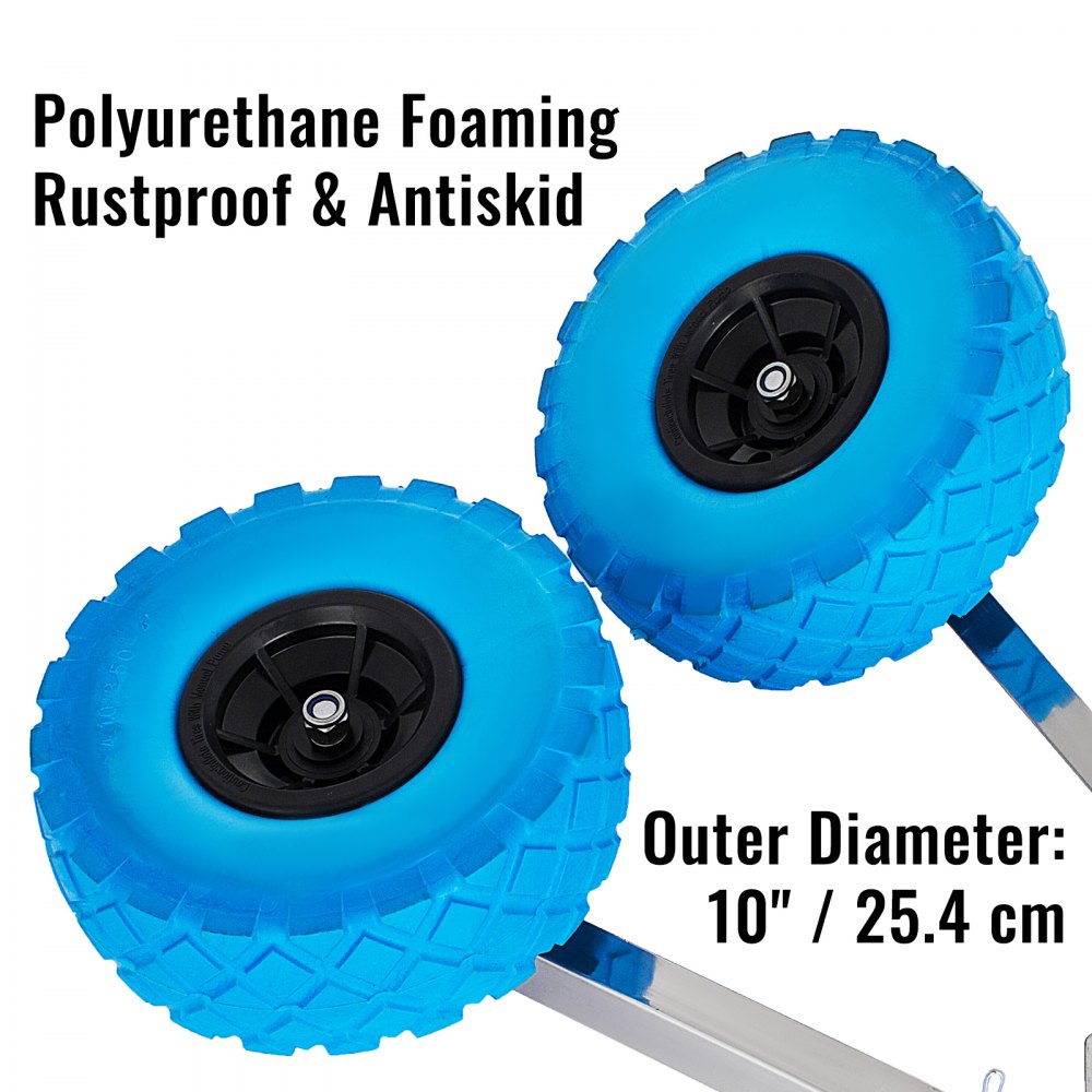 010996274758 - Durable 300 lbs Boat Launching Wheels for Easy Transport