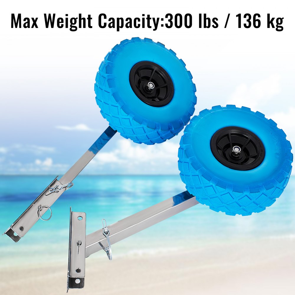 010996274758 - Durable 300 lbs Boat Launching Wheels for Easy Transport