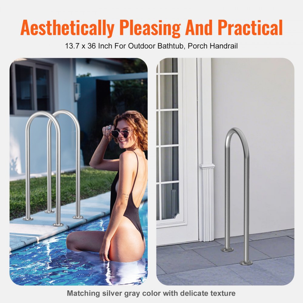 L-3613 - Durable Aluminum Dock Handrails with U-Shaped Grip for Safety