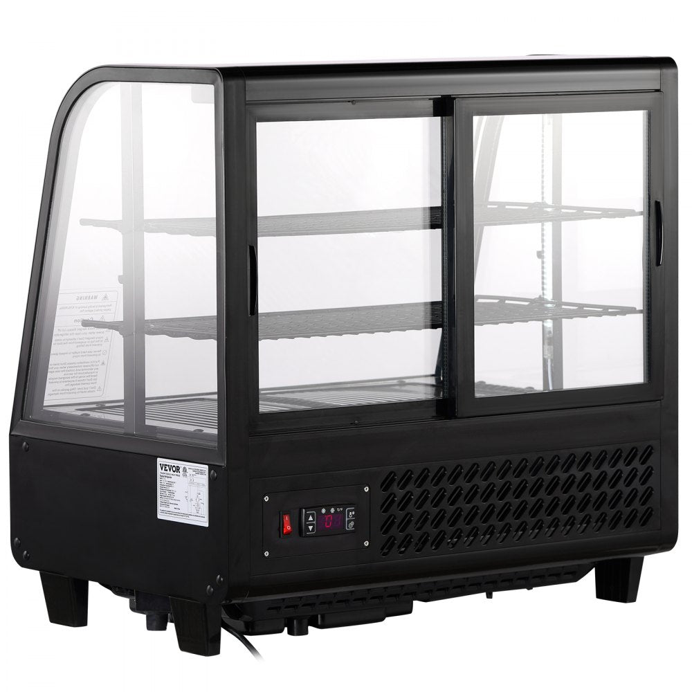 XCW-100L - Compact 2-Tier VEVOR Display Case with Turbo Cooling & LED Lights