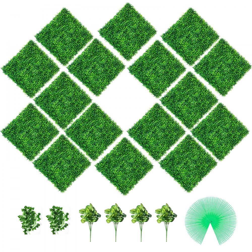 VV-MLCRZZWQ-20X20 16PC 400D - Weather-Proof 400-D Grid Artificial Boxwood Panels