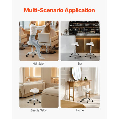 MST003-3W - Ergonomic Height Adjustable Saddle Stool, 14.8" x 14.1"