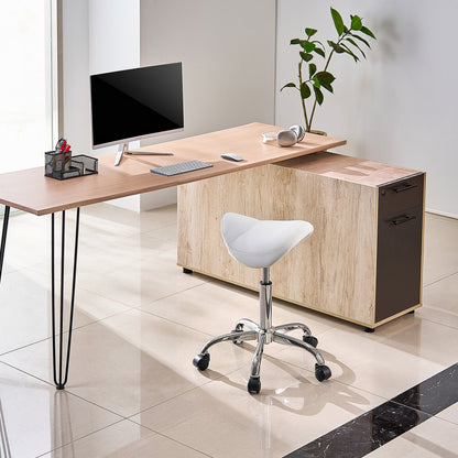 MST003-3W - Ergonomic Height Adjustable Saddle Stool, 14.8" x 14.1"