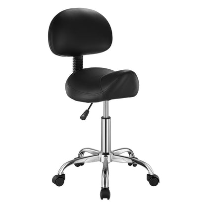 MST003-4 - Ergonomic Saddle Stool with Back, 450 lbs Capacity
