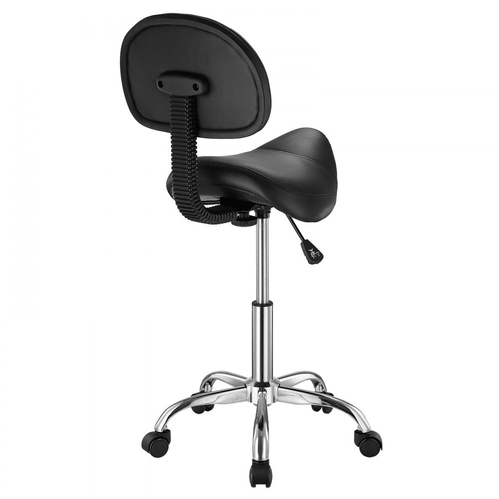 MST003-4 - Ergonomic Saddle Stool with Back, 450 lbs Capacity