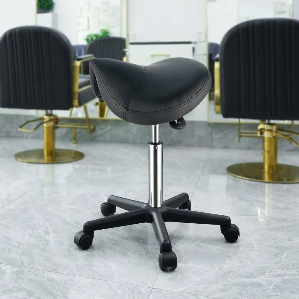 MST003-2 - Adjustable Height Saddle Stool with Silent Wheels, 400 lbs ...