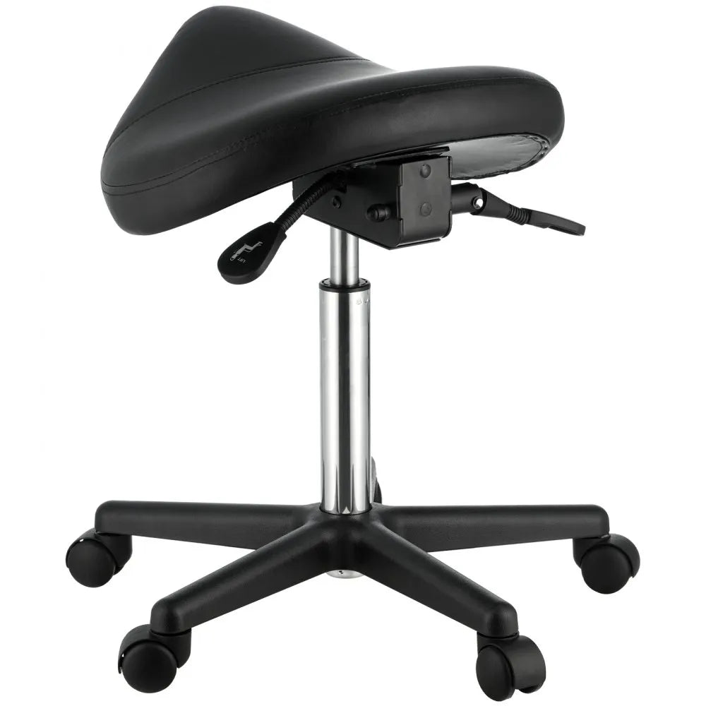 MST003-2 - Adjustable Height Saddle Stool with Silent Wheels, 400 lbs Capacity