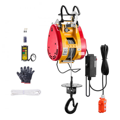 LES-500 - 1100LBS Electric Hoist, 98ft Lift, Wired/Wireless Control