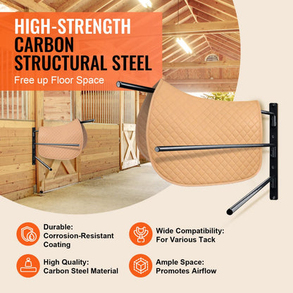 TI-057 - Durable Three-Tier Rotating Saddle Rack for Easy Organization