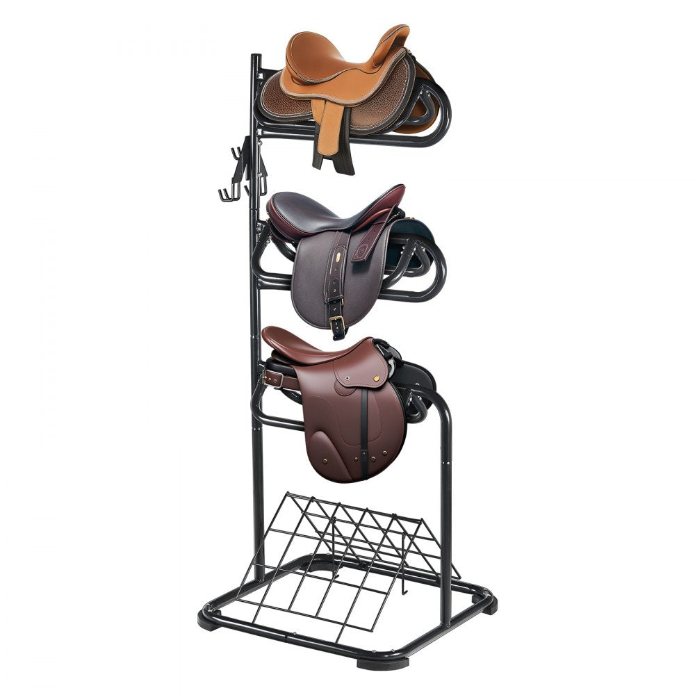 TI-058 - 4-Tier Steel Saddle Rack for English & Western Tack