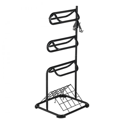 TI-058 - 4-Tier Steel Saddle Rack for English & Western Tack