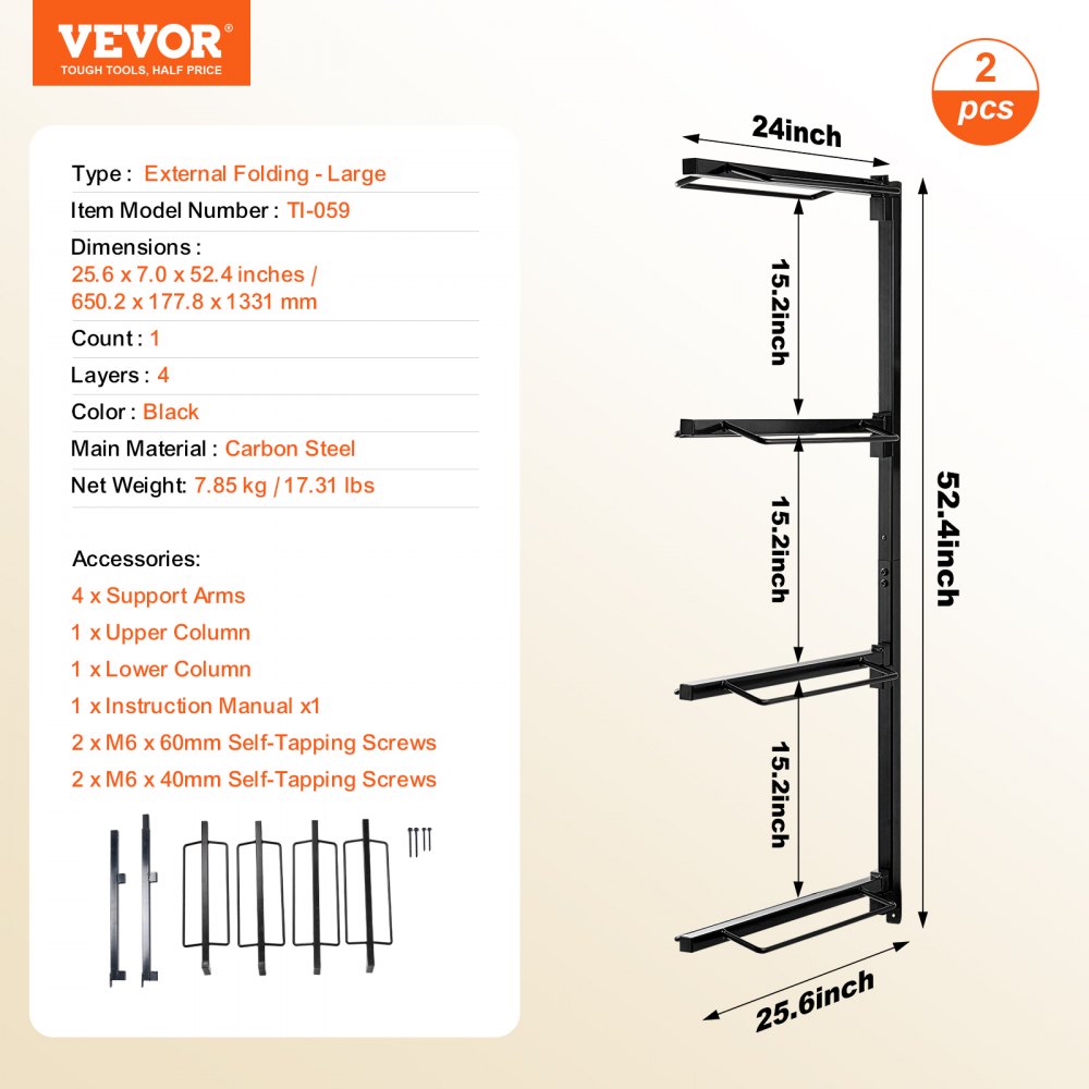 TI-059 - Durable 4-Tier Steel Saddle Rack for All Tack Types
