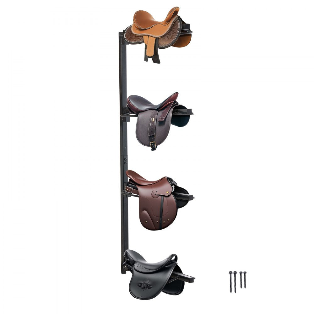TI-059 - Durable 4-Tier Steel Saddle Rack for All Tack Types