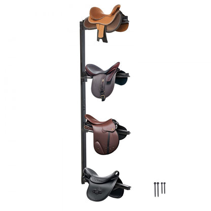 TI-059 - Durable 4-Tier Steel Saddle Rack for All Tack Types