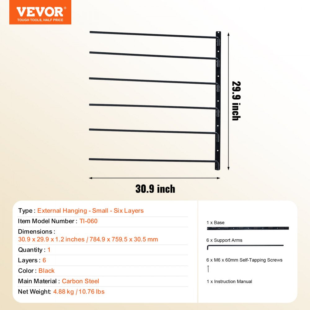 TI-060 - Durable Six-Tier Rotating Saddle Rack for Tack Organization