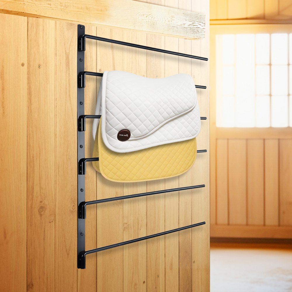 TI-060 - Durable Six-Tier Rotating Saddle Rack for Tack Organization