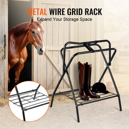 T28（2） - Heavy-Duty Folding Saddle Rack for English & Western Saddles