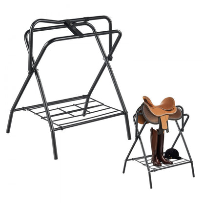 T28(2) - Durable Folding Steel Saddle Rack for English & Western Saddles