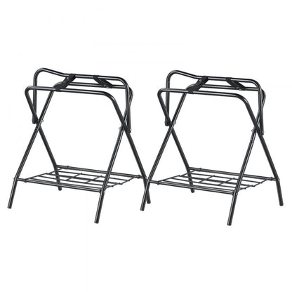 T28(2) - Durable Folding Steel Saddle Rack for English & Western Saddles