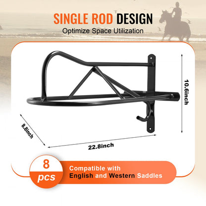 TI-061 - Durable Wall-Mounted Saddle Rack for English & Western Saddles