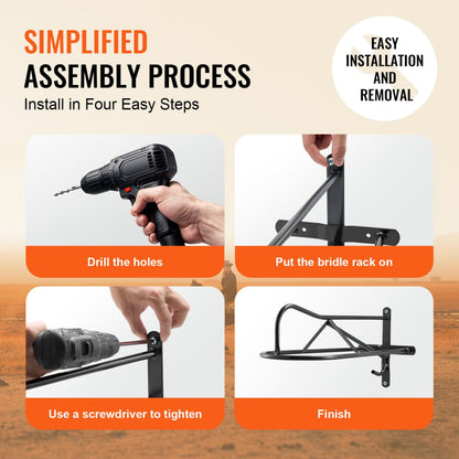 TI-061 - Durable Wall-Mounted Saddle Rack for English & Western Saddles