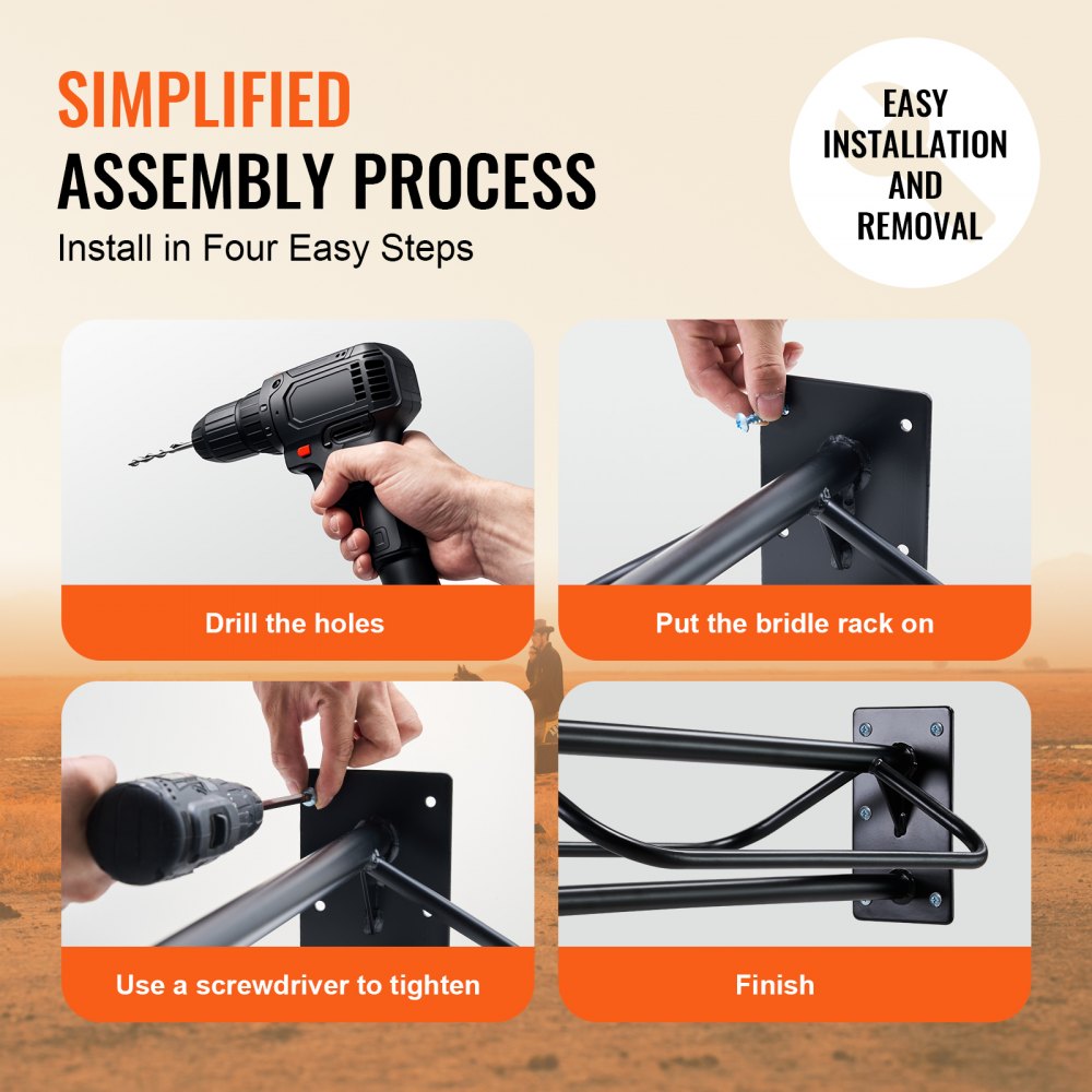 T29 - Durable Wall-Mounted Saddle Rack for English & Western Saddles