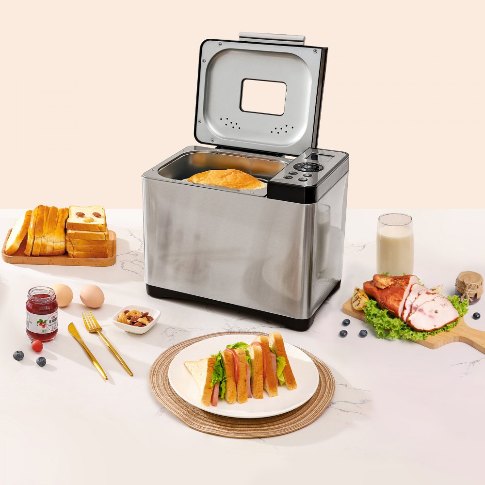 MBF-016 - 19-Mode Automatic Bread Maker with 15-Hour Timer, 3 Sizes