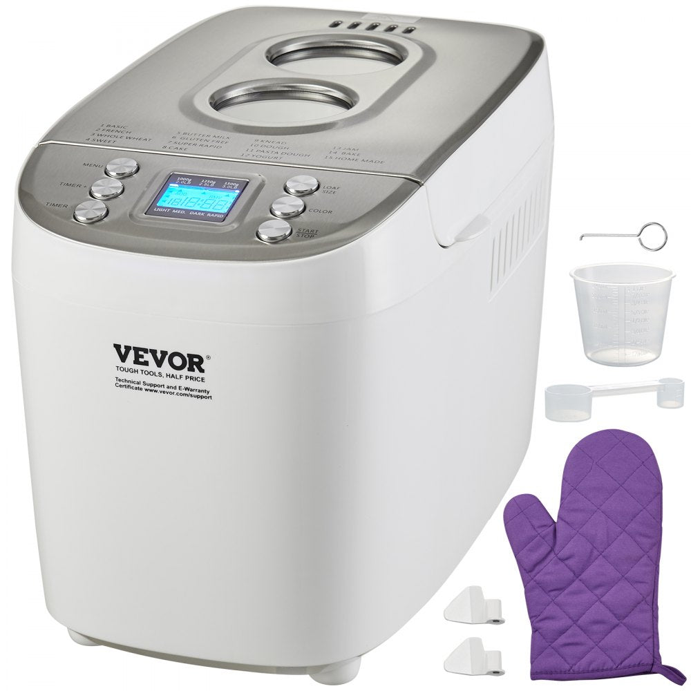 BM8902-A - 3LB VEVOR Bread Maker with Gluten-Free Setting and Nonstick Pan