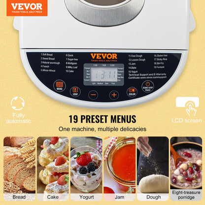 MBF-020 - Versatile 19-in-1 Ceramic Bread Maker for Custom Baked Goods