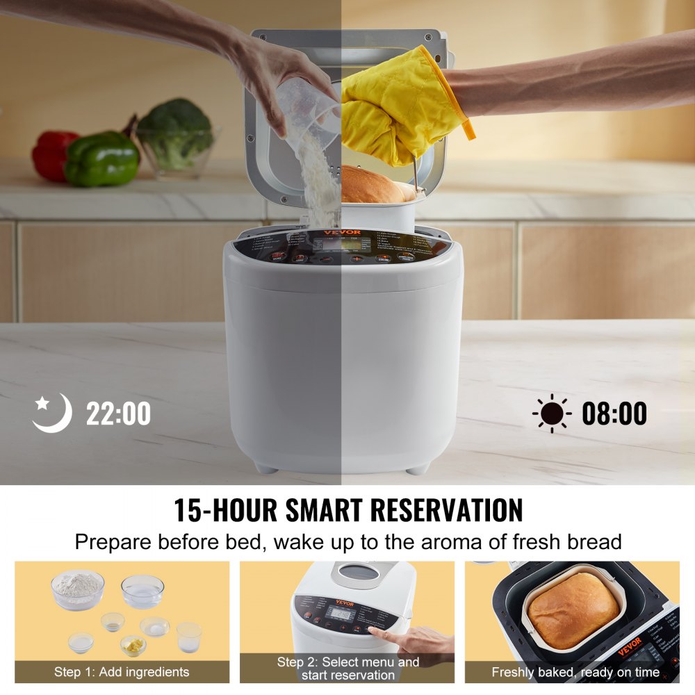 MBF-020 - Versatile 19-in-1 Ceramic Bread Maker for Custom Baked Goods