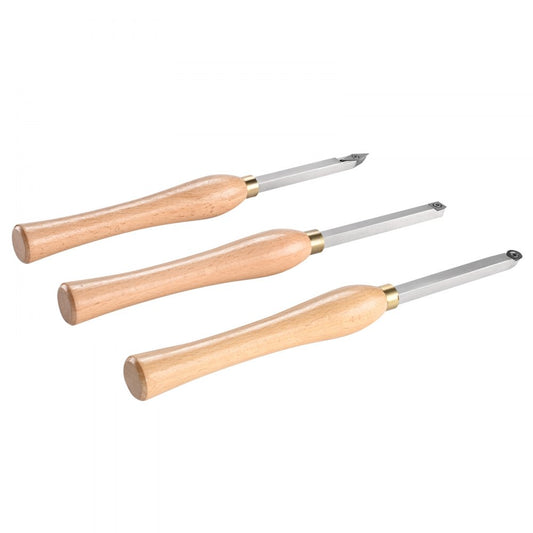 WD350-3 - VEVOR 12.6" Durable Wood Lathe Chisel Set with 7.87" Grip