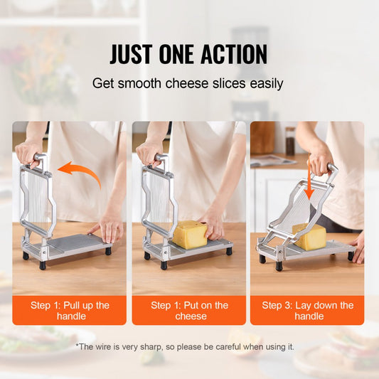 GJNLJ062 - Ultra-Thin Wire Cheese Cutter with Adjustable Thickness for Easy Slicing