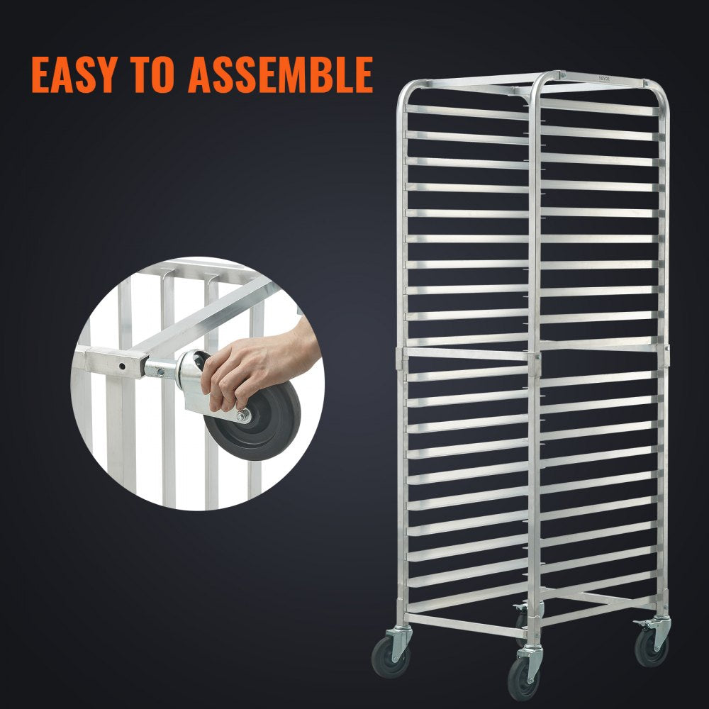 LHPR-20R - Compact Aluminum Bun Rack for Half & Full Sheet Pans