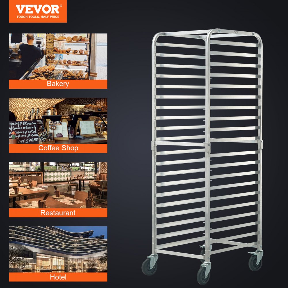 LHPR-20R - Compact Aluminum Bun Rack for Half & Full Sheet Pans