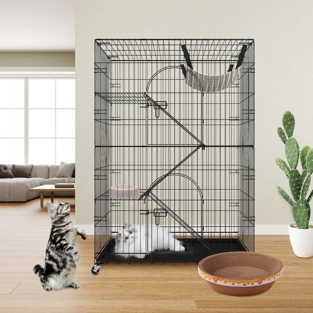 BSL-4C - 35.4" Large Metal Cat Catio for 1-3 Pets, Easy Access