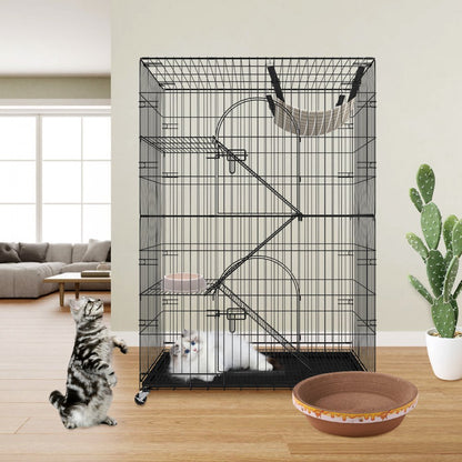 BSL-4C - 35.4" Large Metal Cat Catio for 1-3 Pets, Easy Access