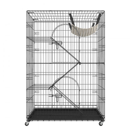 BSL-4C - 35.4" Large Metal Cat Catio for 1-3 Pets, Easy Access