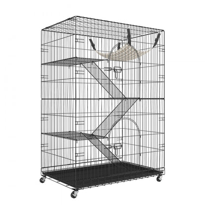 BSL-4C - 35.4" Large Metal Cat Catio for 1-3 Pets, Easy Access
